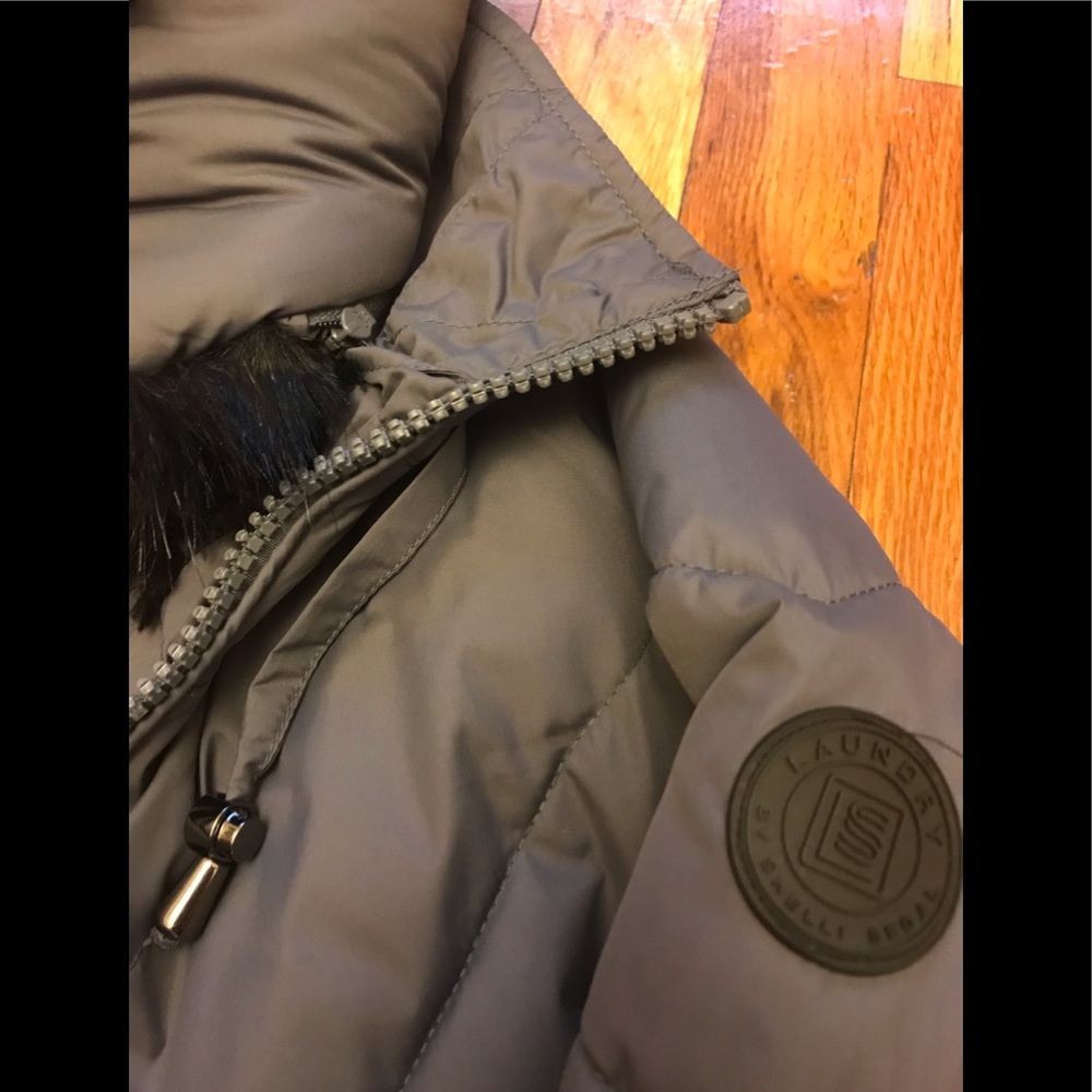 Laundry Shelli Segal Fur-Trim Down Hood Puffer,NWT - Picture 6 of 8